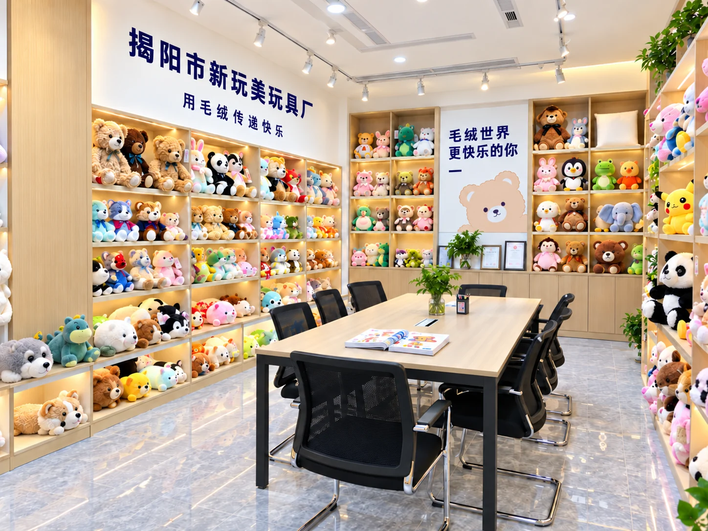 New Play Toys showroom with plush samples